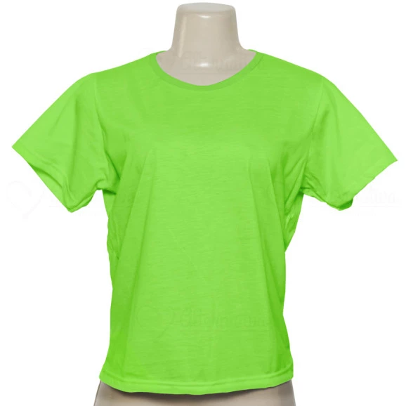 Baby look neon verde para sublimação